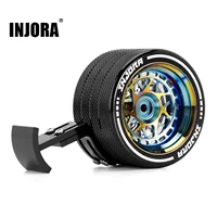 INJORA CNC Aluminium One-handed Control Steering Wheel for TQI DX3 NB4 4PV 7PX 10PX Transmitter 1