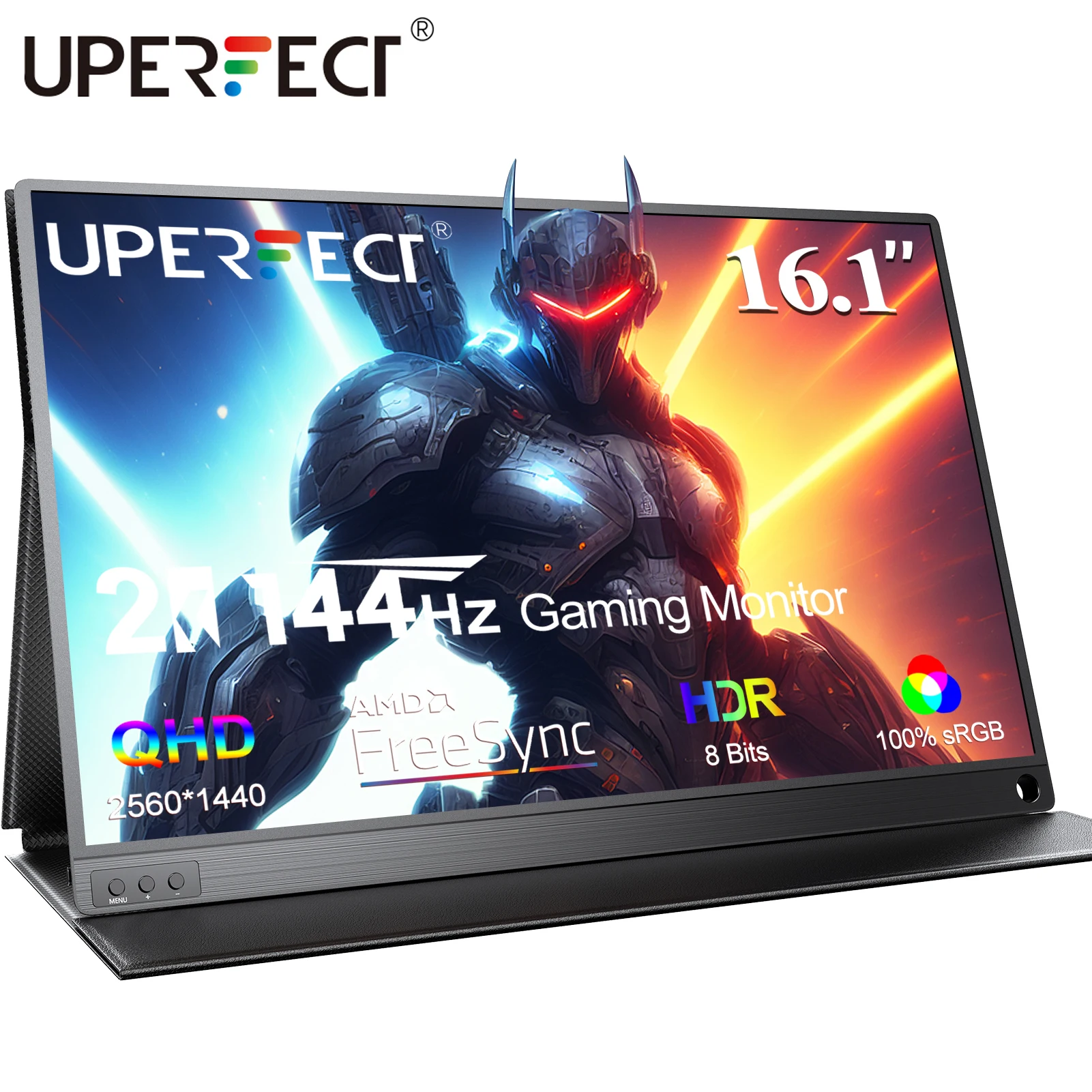 Игровой монитор UPERFECT UXbox E2 2K, 144 Гц, 16,1-дюймовый портативный дисплей, 100% sRGB FreeSync HDR, ультратонкий внешний экран для портативных ПК, Xbox PS4-5 Switch
