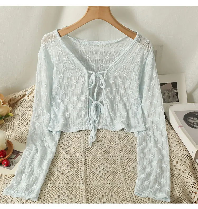 19087 blue v-neck double strap cardigan