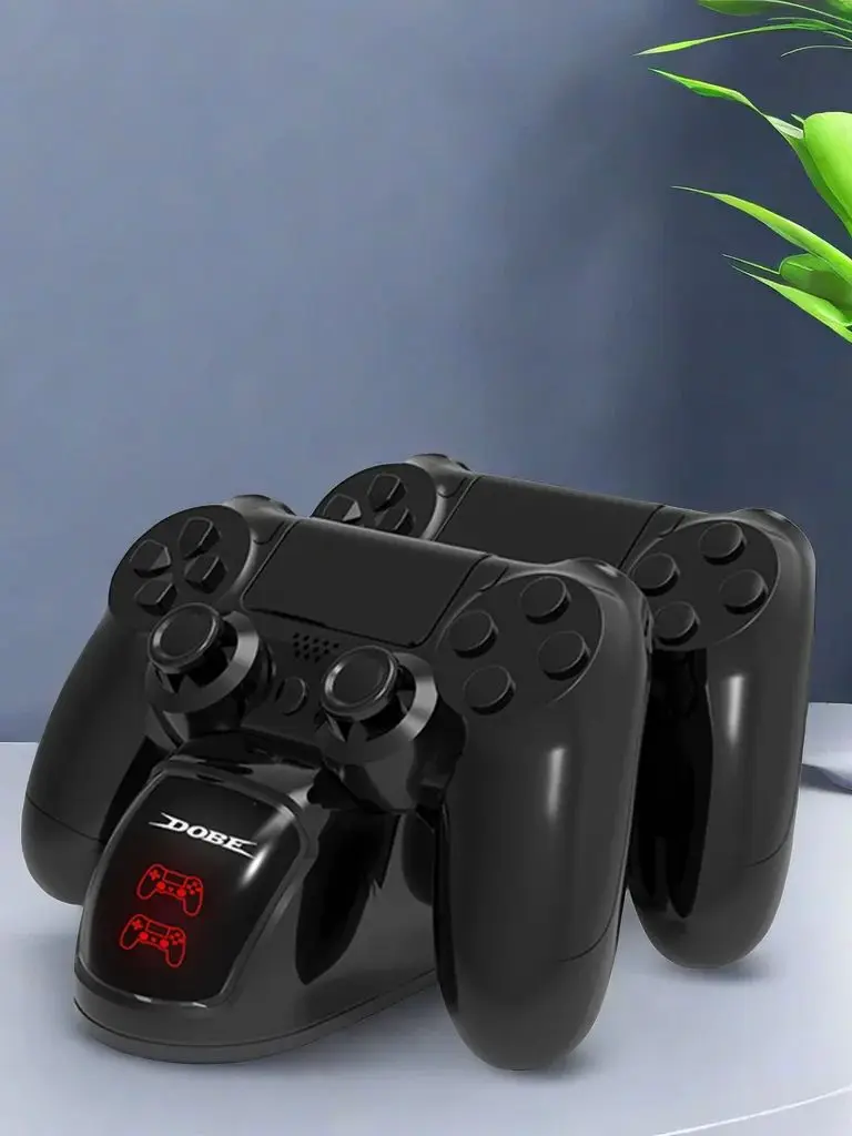 Ps4 controller ladegerät dock, p4 dual controller ladestation, ps4 controller zubehör schwarz – Detail 1