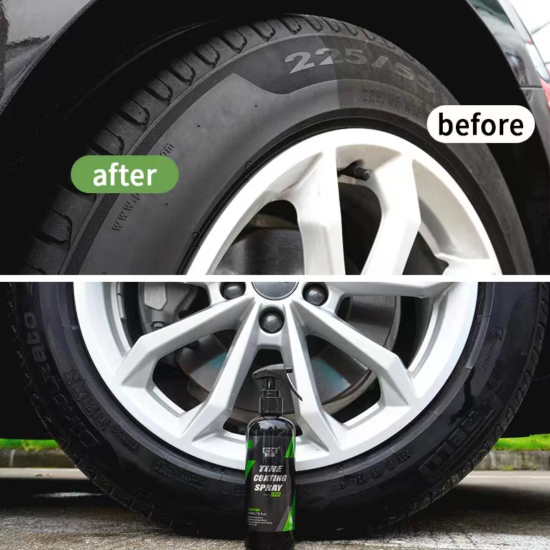 Car Tyre Cleaner Agent Shine Plastic Polishing Tire Blackening Coating Spray Wheel Refurbishing Car Washing Accessories HGKJ S22