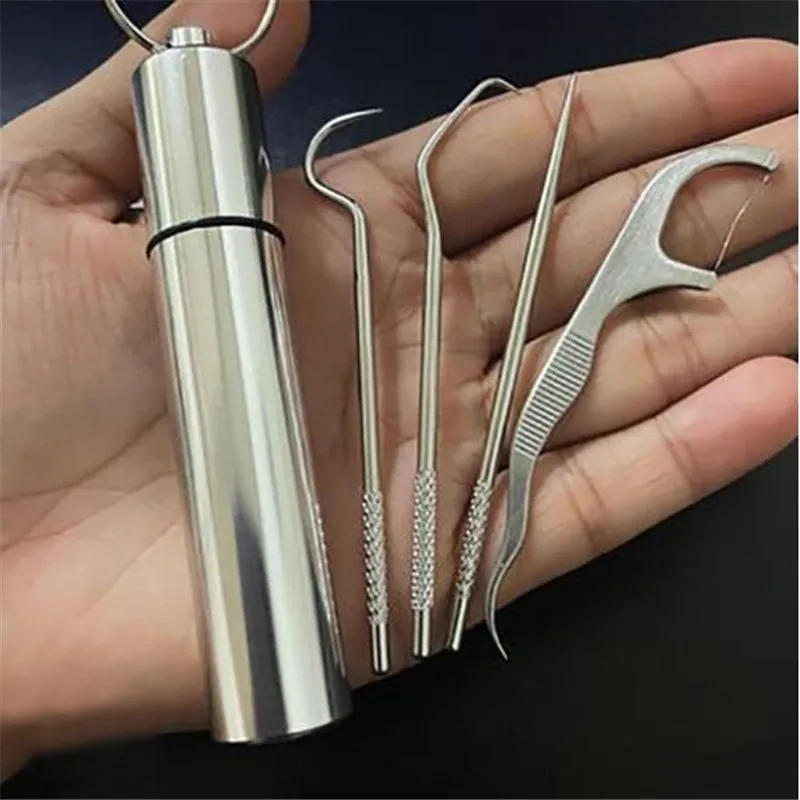 Toothpick, 7 Pieces Metal Toothpick, Titanium Toothpick, Stainless Steel  Toothpick, Portable Toothpick, Titanium Pocket Toothpick Holder, Titanium  Too