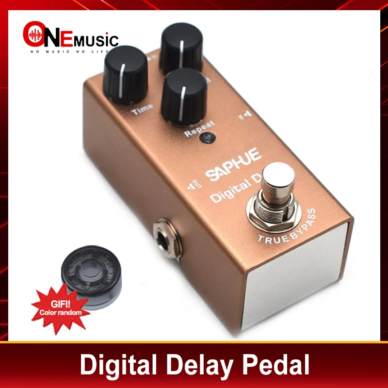 Saphue Electric Guitar Digital Delay Pedal Time/level/repeat Knob