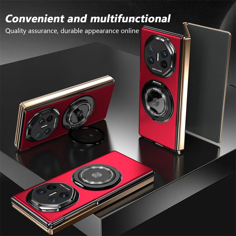 Magnetic Lens Stand Matte ShockProof Soft Silicone Case - Skin-Friendly Protection Cover