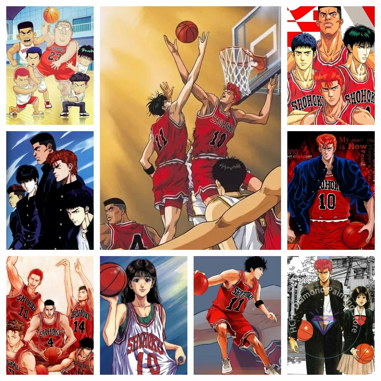 Slam dunk Basketball Janpan Anime Diamond Painting Kit 5D Diamond Embroidery Cross Stitch Handmade Art Gift Crafts Home Decor