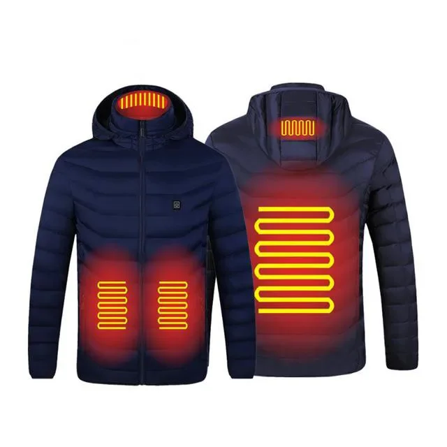 Electric Heating Jacket Rechargeable Electric Heating Jacket Windproof Four Control 21 Zone Heating Suitable for Outdoor Camping 4
