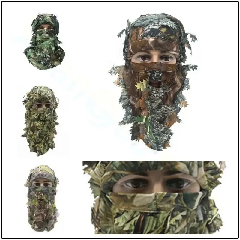 3D Camouflage Balaclava Full Face Mask Wargame Cycling Hunting Bike Helmet Liner Tactical Airsoft Cap