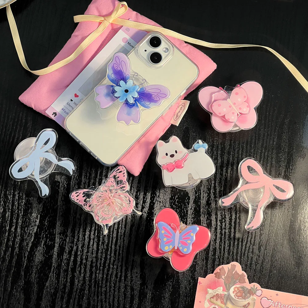 Korean Cute Butterfly Phone Grip and Stand