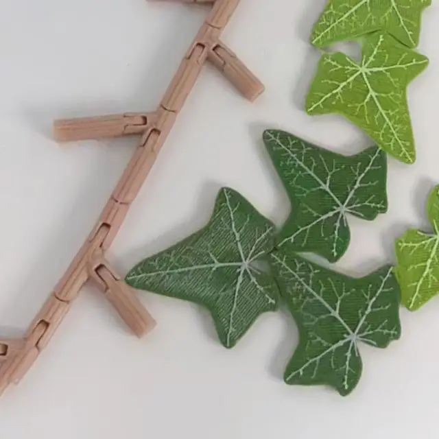 Magnete per frigorifero con edera con steli articolati Stampato in 3D Piante a foglie di edera Magnete per frigorifero Decorazione per armadietto del frigorifero 4