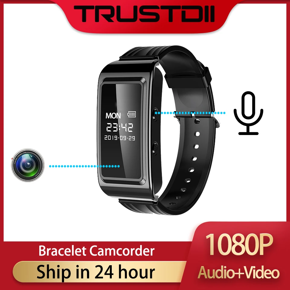 TrustdiiHD1080PMiniCameraSmartBraceletPortableWearableVideoRecordingCamcorder