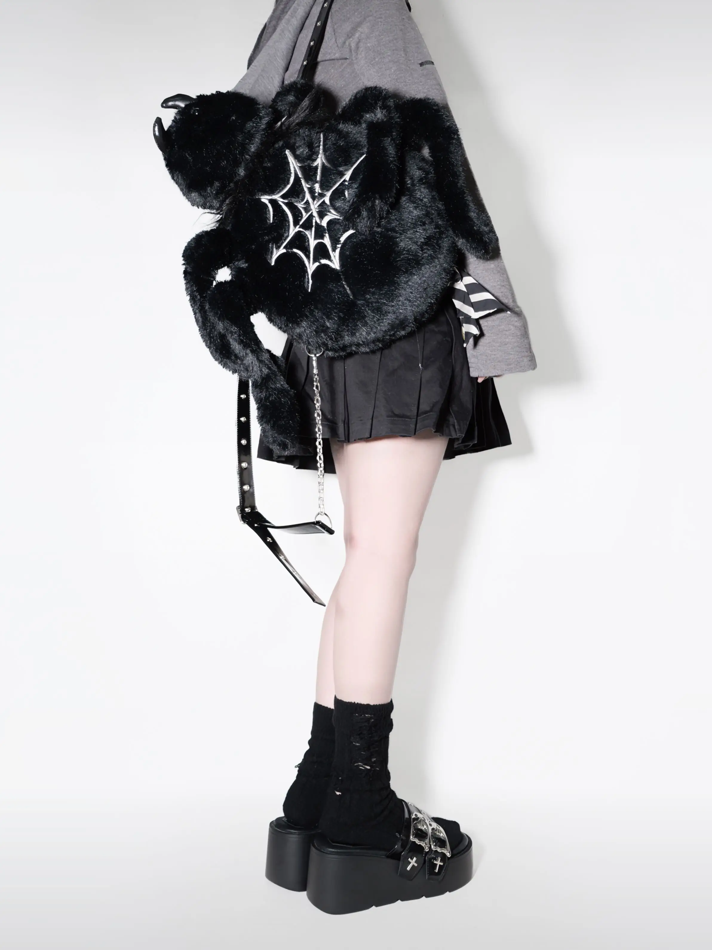 Fashion Hottie Plush Spider Black Backpack Commute Shoulder Women's Bag Handbag Messenger Bags 4