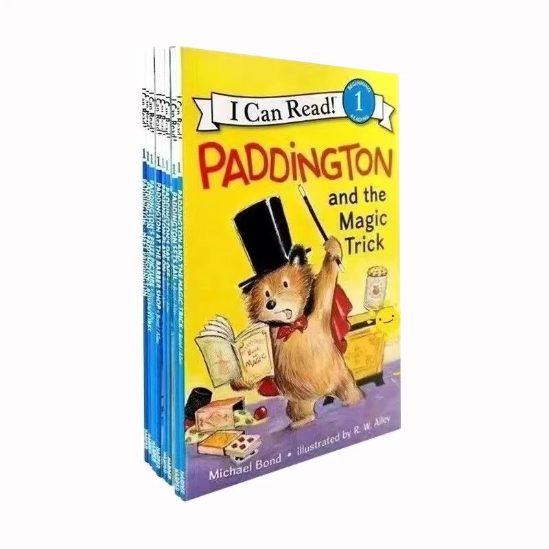 8 Volumes English Picture Book I Can Read Paddington Cartoon Storybook Kids Early Education Children\'s Learning Toy