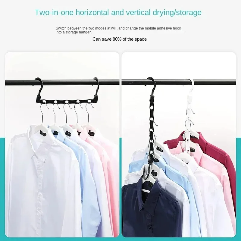 Sturdy Hanger Organizer Plastic Space Saving Hanger Smart Magic Clothes Hanger for Dorm Closet Storage Bedroom Essentials 2