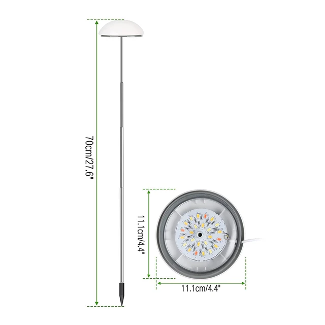 Világítson Be Lámpákat Beltéri Növényekhez, Teljes Spektrumú Növényi Lámpát 3/6/12H Auto Be-/Kikapcsolási Időzítői Fényt, - Image 6