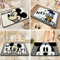 Disney Mickey Mouse Cushion Pillow Kawaii Cartoon Anime Faux Cashmere Carpet Bathroom Non-slip Mat Cute Plush Mat Gift for Kid 1