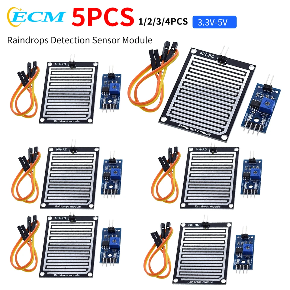 Arduino Water Sensor Raindrops Detection Sensor Module For Arduino ...