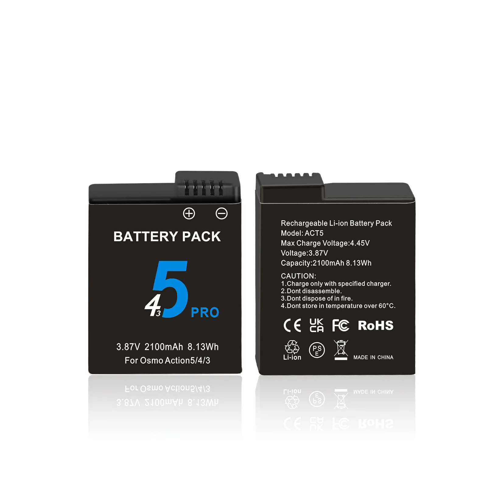 Batterie et Chargeur pour Caméra Action 360 - Lot 1 ou 2 Pièces