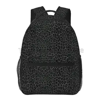 Zaini da viaggio con stampa leopardata nera Borsa da scuola Zaino per studenti leggero Zaino per laptop unisex per viaggi Escursionismo Campeggio 1