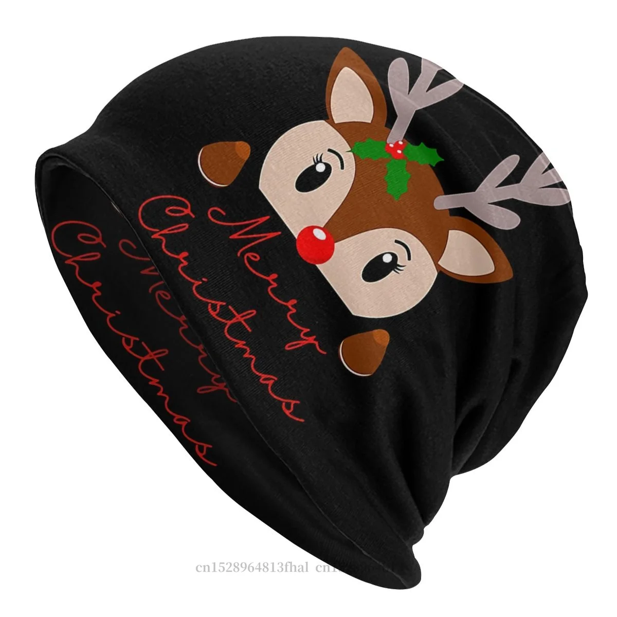 

Bonnet Hats Merry Christmas Men Women's Christmas Deer Winter Warm Cap Street Skullies Beanies Caps