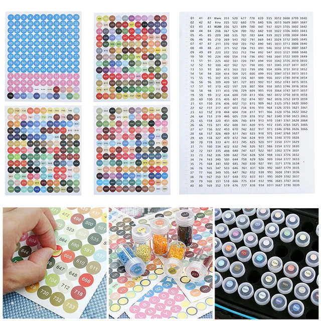 Round DMC Diamond Painting Labels 0.75 Inch, DMC Stickers for Diamond  Painting Containers, DP Organization, & Storage for Leftover Drills 