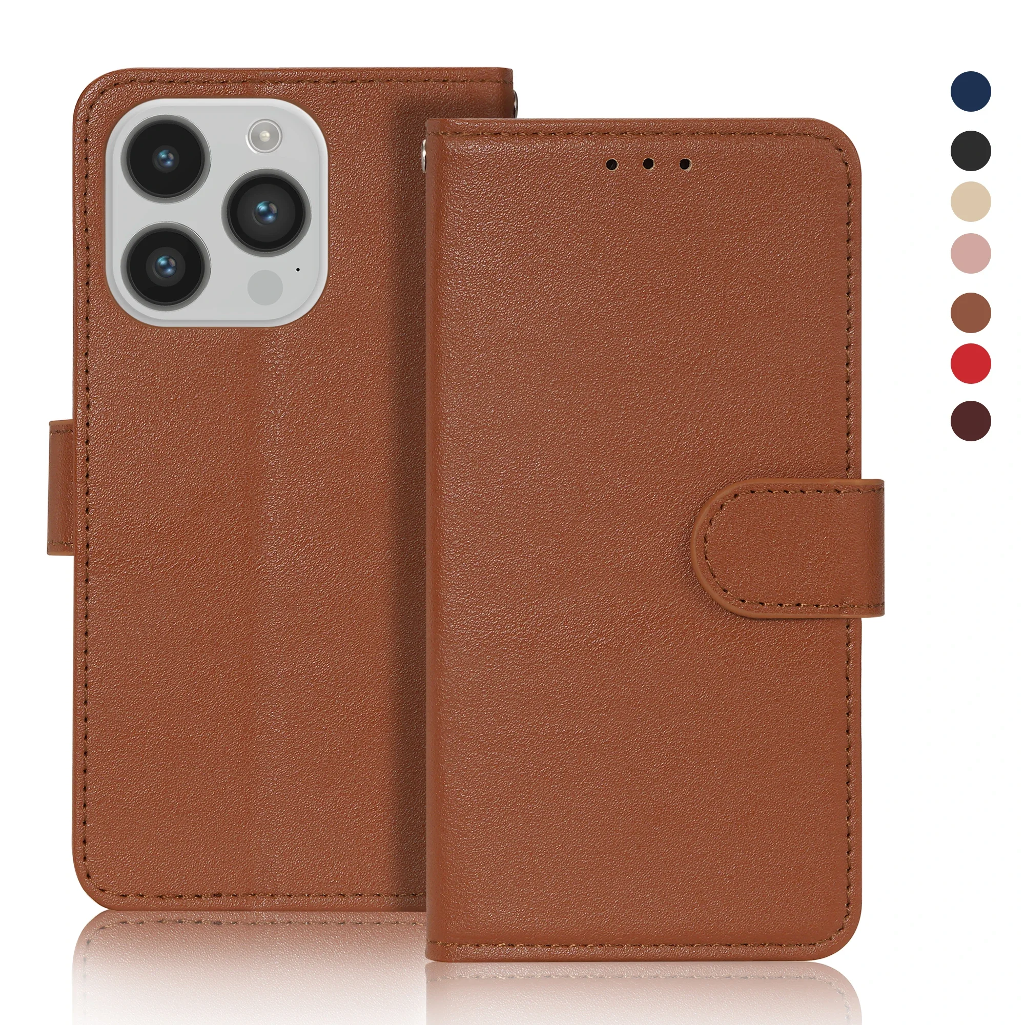 YKTO Flip Portafoglio Custodia per iPhone 14 Pro Max Protettiva PU