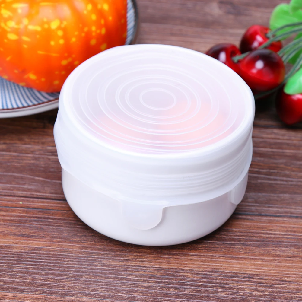 Heat Resistant Reusable Stretch Silicone Lids Food Wrap Bowl Pot Pan Cover Kitchen Refrigerator Cooking Utensils Accessories