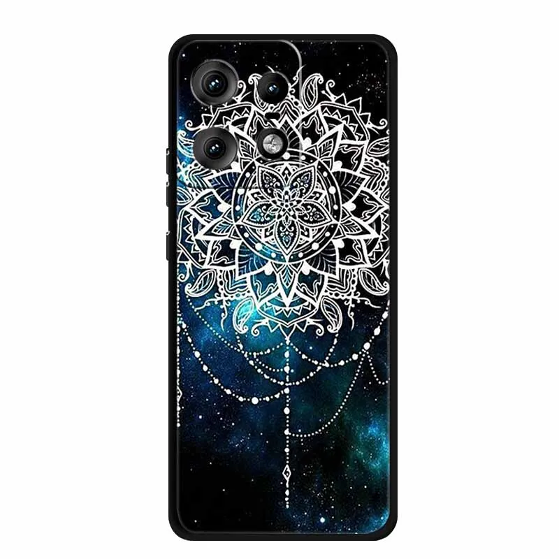 Charming Cat Design Soft TPU Silicone Phone Case - Painted Back Cover for Motorola Moto Edge 50 Pro 5G 2024