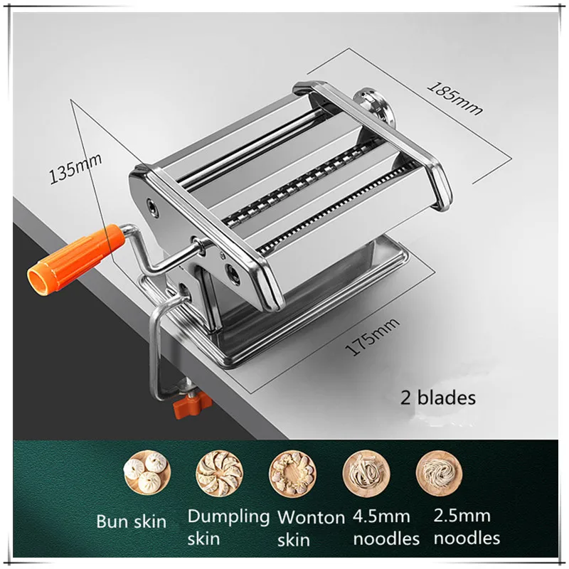 Household small manual noodle machine automatic dumpling wrapper machine multifunctional pasta maker