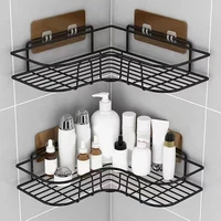 Étagère triangulaire pour salle de bain, pas de perçage requis, étagère de rangement murale pour cuisine 1