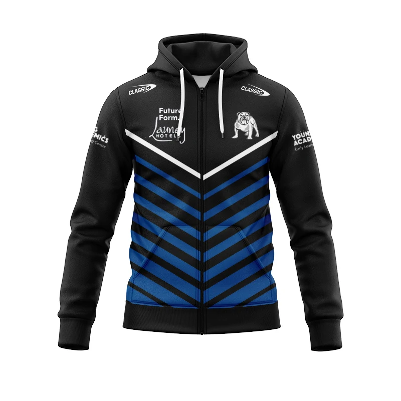 Zip Hoodie Canterbury Bankstown Bulldogs Warm Up Jersey (name and number )