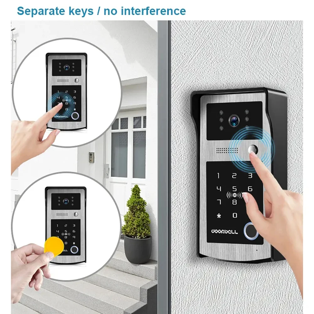 WIFI スマートドアロック生体認証指紋ドアロックデジタル電子ロックパスワード/キー/キーパッド/指紋/APP ロック解除(2pcs TTLOCK  WiFi電子スマートドアロック - 生体認証指紋、パスワード、スマートカード、キーロック解除、USB緊急充電器付き(A WIFIスマート電子ドア ... スマートロック タッチスクリーン/スマートカード/パスワード/キーロック解除/USB緊急充電機能付きスマート生体認証指紋ドアロック、