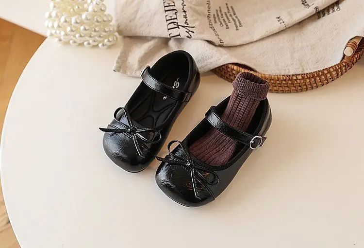 Prinzessinnen-Mary-Jane-Schuhe für Mädchen – rutschfeste, flache Schuhe mit weicher Sohle für Kleinkinder und kleine Mädchen, Party- und Hochzeitsschuhe – Detail 3