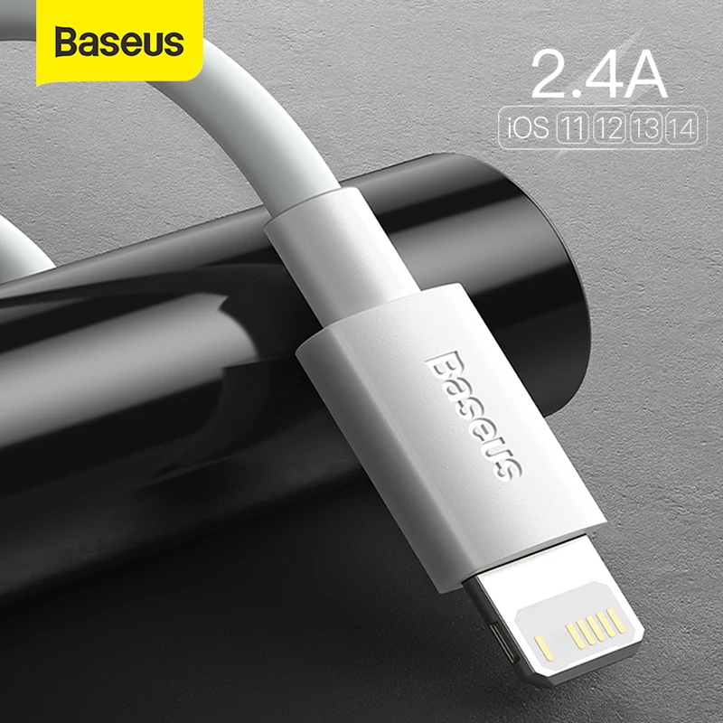 Baseus 2pcs USB Cable For iPhone 13 7 6 8 plus X XR 11 12 mini pro Charger USB Cable Fast Charging 1.5M