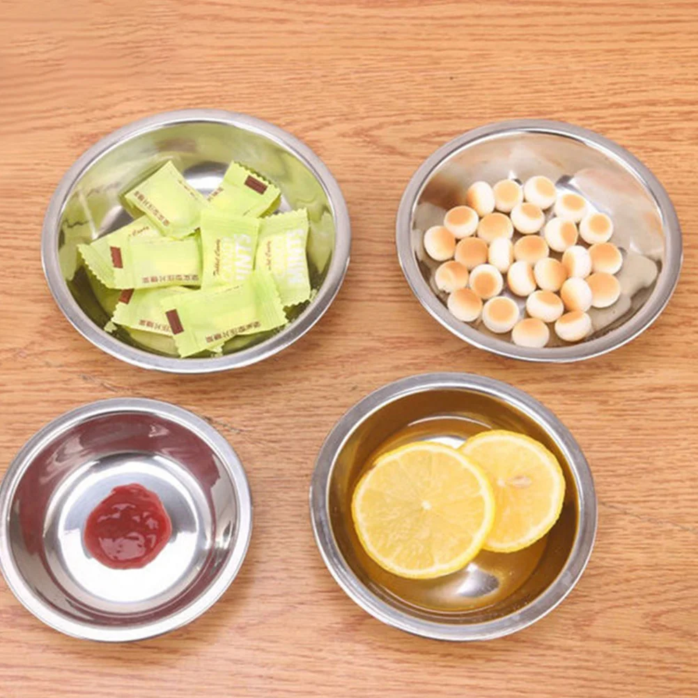 12 Pcs Food Stainless Steel Plate Child Ramekin Bowl Cooking Bowls for Kitchen Prep