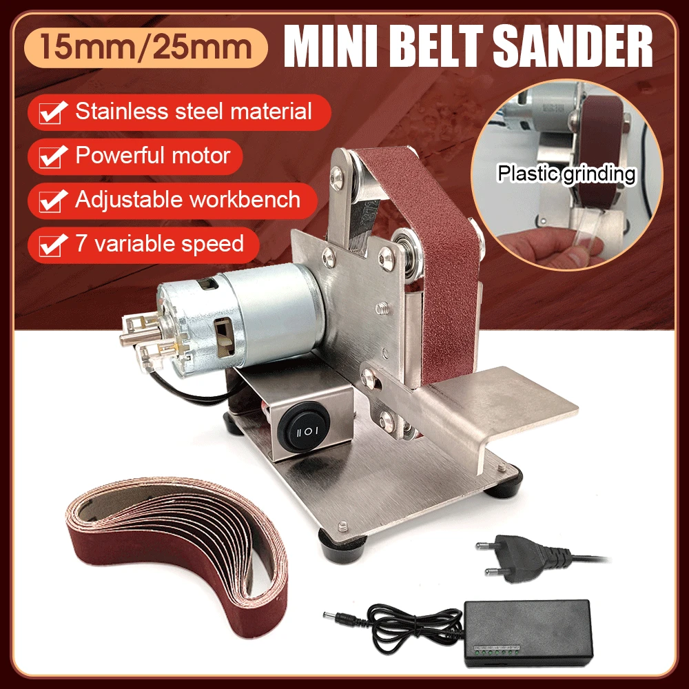 Multifunctional Grinder Mini Electric Belt Sander Diy Polishing Grinding Machine Cutter Edges