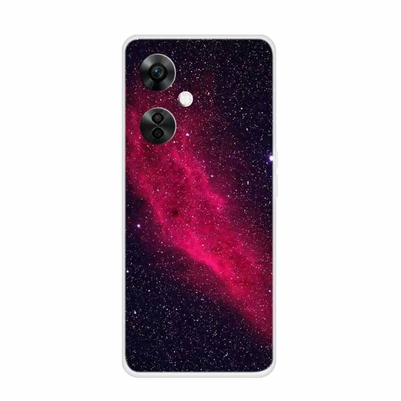 Clear Wolf Design Soft TPU Silicone Phone Cover - Transparent Etui for OnePlus Nord CE 3 Lite