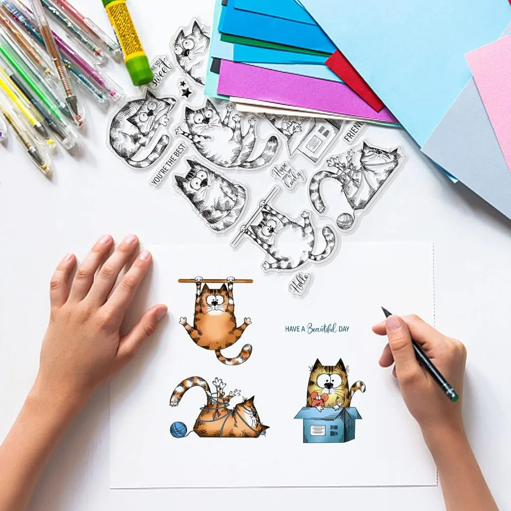Pacchetto di clipart di gatti delle streghe Gatto giocoso PNG Sfondo trasparente Acquerello Gatto nero Download digitale Artigianato di carta Scrapbooking Animale Png - Italia
