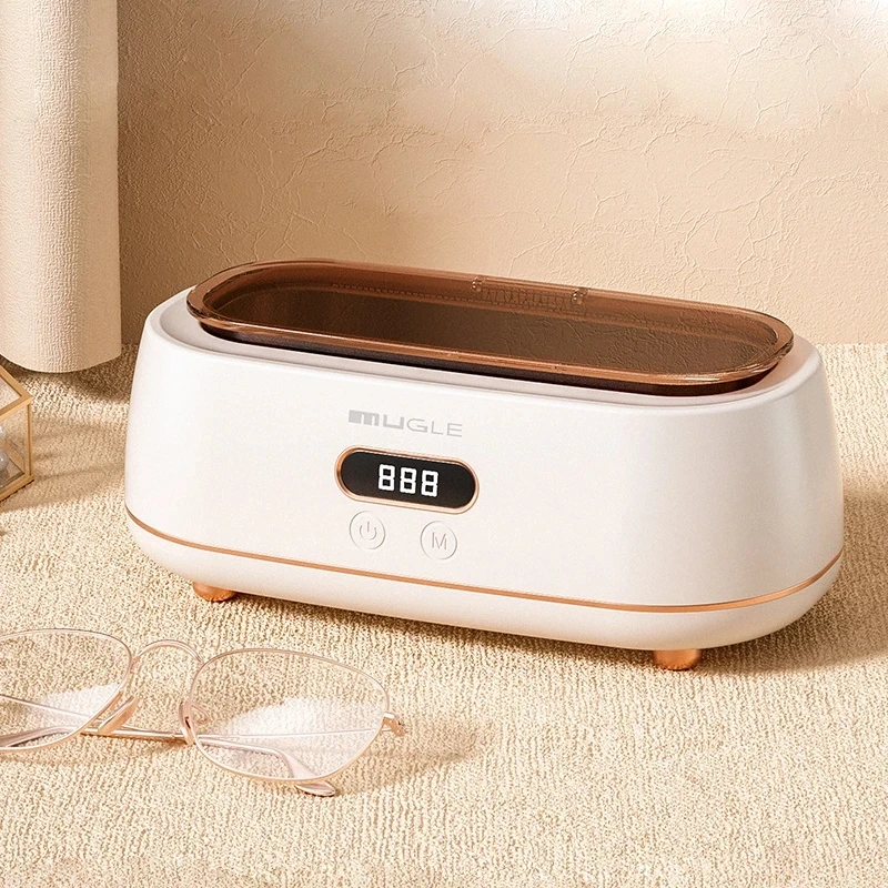 

New 48kHz Ultrasonic Mini Ultrasound Cleaning Machine for Jewelry Glass Razor Personal Care Device 400ml