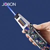 Jobon-Big Jet Flame Lighter for Men, Creative Power, Direct Blue, Metal, Windproof, Kitchen, Outdoor Barbecue, Men's Gift 5