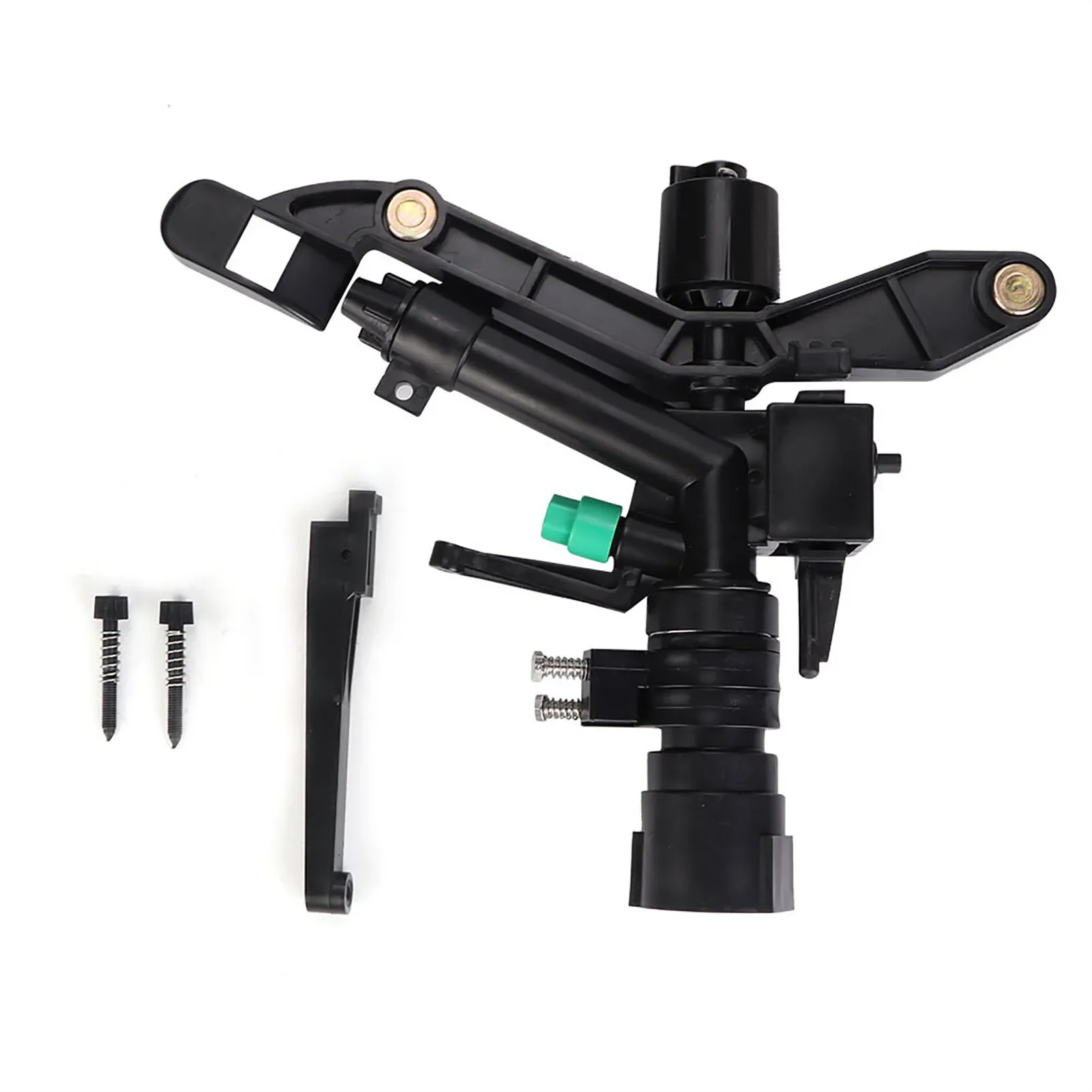 G1 Rotating Rocker Arm Irrigation Nozzle Dual Outlet Female Thread Sprayer Head Adjustable Watering Sprinkler for Garden Lawn