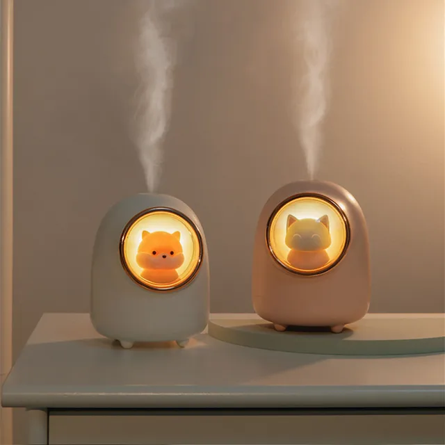 귀여운 고양이와 다람쥐 초음파 가습기로 집안과 건강에 활력을 불어넣자