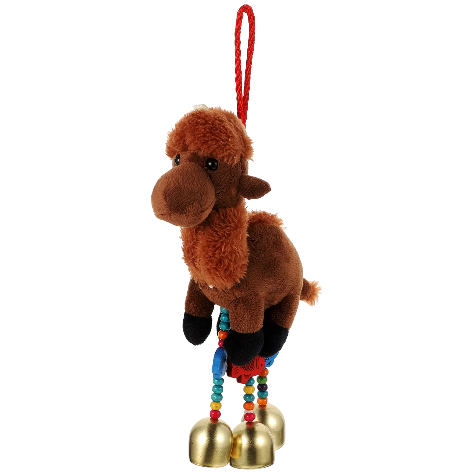 

Cartoon Camel Child Key Fob Plush Stuffed Animal Metal Toy for Hanging Ornament