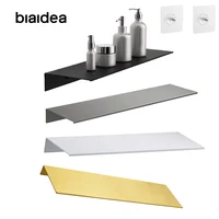 ลอยห้องน้ําชั้นวางโดยไม่ต้องเจาะจัดเก็บRack Home Organizer Ledge Hardwaresตู้อุปกรณ์ครัวห้องน้ํา 1