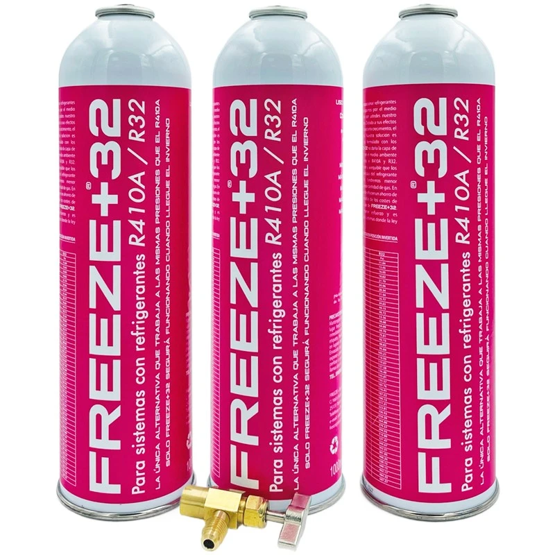 Pack 3 Bottles Environmental Coolant Gas Freeze + 32 R410ar32