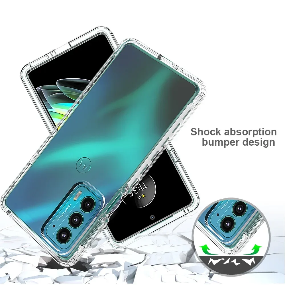 Crystal Clear Dual-Layer Shockproof TPU/PC Protective Case