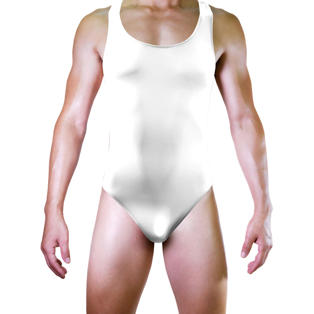 Fashion Mens Ice Silk Elastic Sleeveless Singlets Jockstrap Thongs Bodysuits Man Breathable Jumpsuits Tank Tops