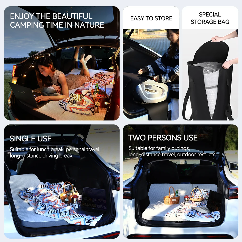 YZ Camping Mattress car sleeping mattress camping mattress For Tesla Model Y Juniper-Memory Sponge Mattress Car Travel Bed Portable In Car Outdoor Camping