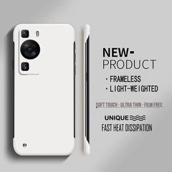 Frameless Matte Hard PC Phone Case - Protective Bumper Solid Shell Cover for P60 Pro (Ivory)