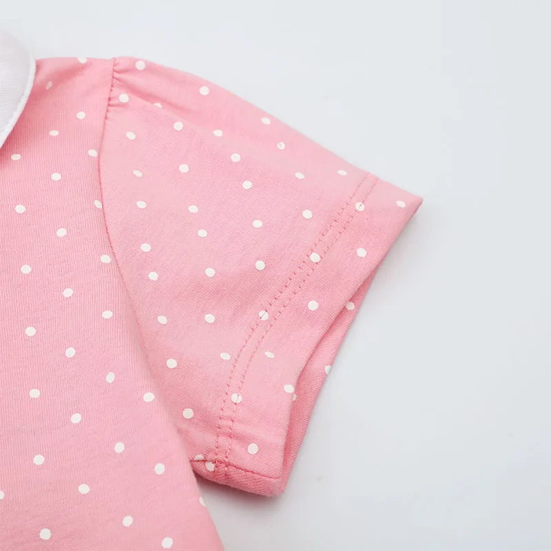 2025 Girls Clothes Summer Cartoon Embroidered Animals Princess Birthday Girls Dresses Pink Party Dress for Kids