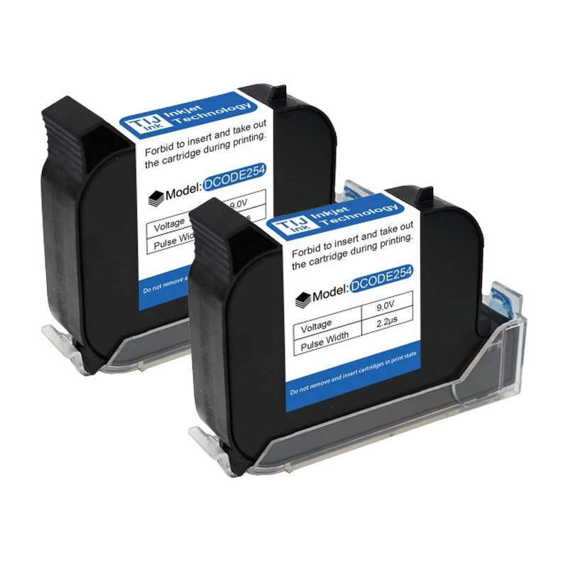 254 Original 25.4mm Handheld Thermal Inkjet Printer Fast Dry Solvent Ink Cartrid